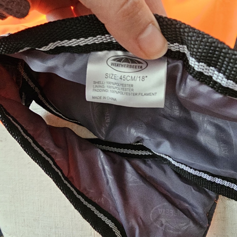 Weatherbeeta Reflective 300D Orange Deluxe Dog Parka - Picture 2 of 6